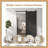 JUBEST 36inx84in. Fully Assembled Laminated Black MDF Sliding Barn Door With Hardware Kit