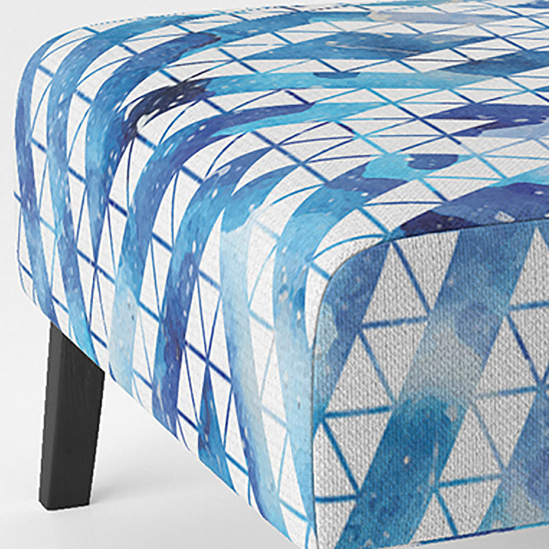 Fauteuil de chambre d'appoint à motif géométrique Blue Galaxy