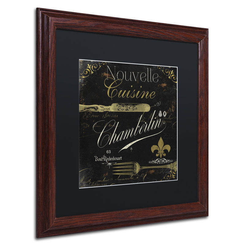 Jadaya «La Cuisine IV», affiche vintage encadrée, H 16 po x l 16 po x P 0,5 po, Noir