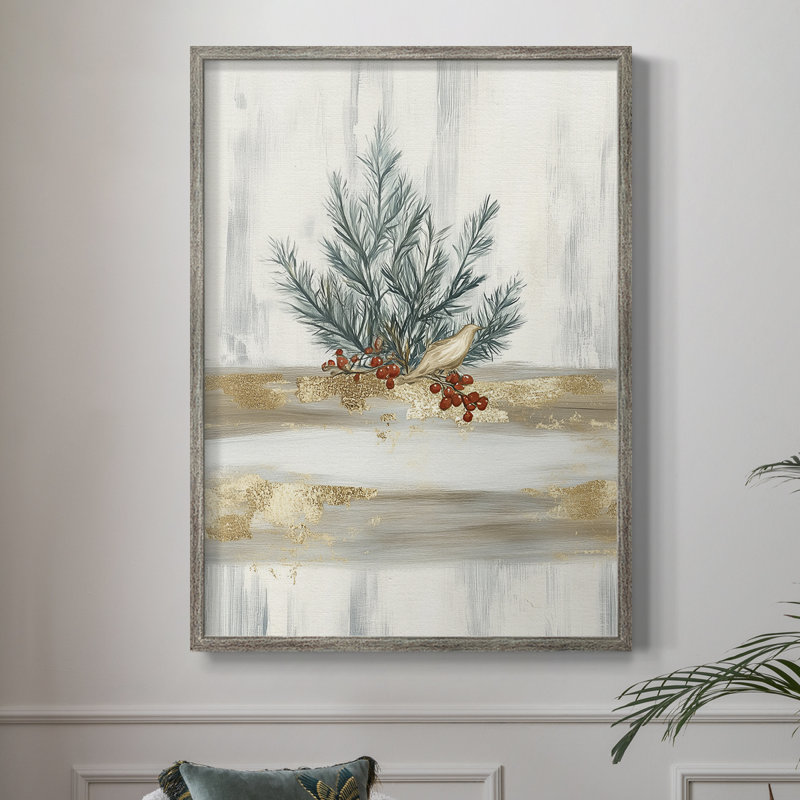«Christmas Holiday Art CCXCV III», reproduction d'art encadrée - bois massif, H 30 po x l 24 po