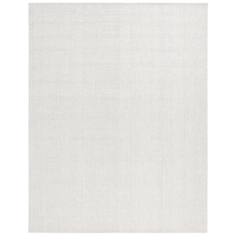 Tapis abstrait gris clair / ivoire MSR, Tapis de couloir 2 pi 3 po x 8 pi
