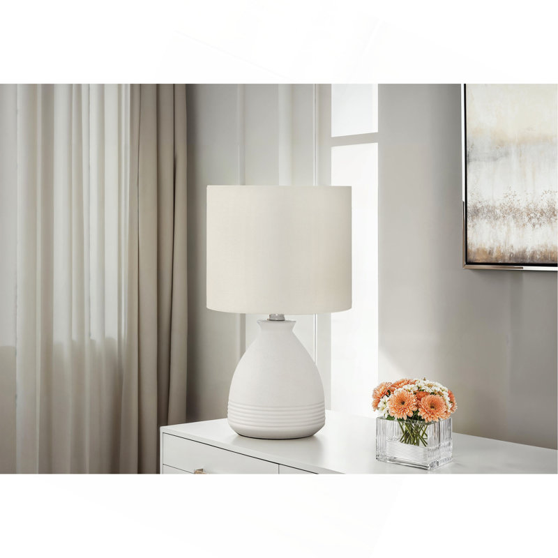 Lampe de table, 43 cm de hauteur, abat-jour en céramique, style moderne