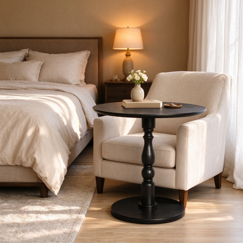 Top End Table, Noir