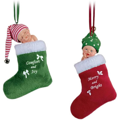 Ornement Jingle Bell rouge et vert