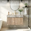Armoire de salle de bain de luxe en bois naturel 30 po Luxury