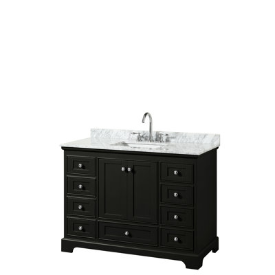 Deborah 48'' Single Bathroom Vanity with Marble Top