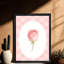 Art mural aquarelle noire encadrée de roses, style aquarelle-775716943