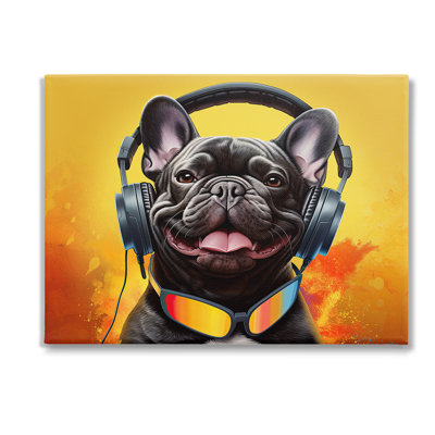 Art moderne sur toile avec chien moderne par Jim Baldwin