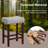 Upholstered Counter Stool with Solid Wood Frame-18427020