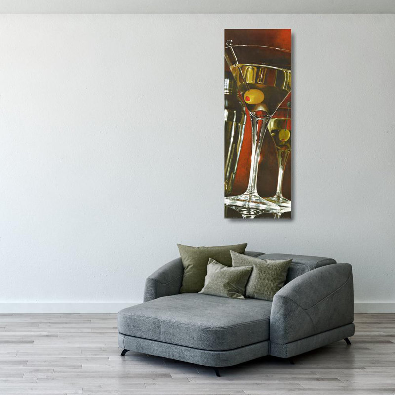 L'heure du cocktail, H 40 po x l 14 po