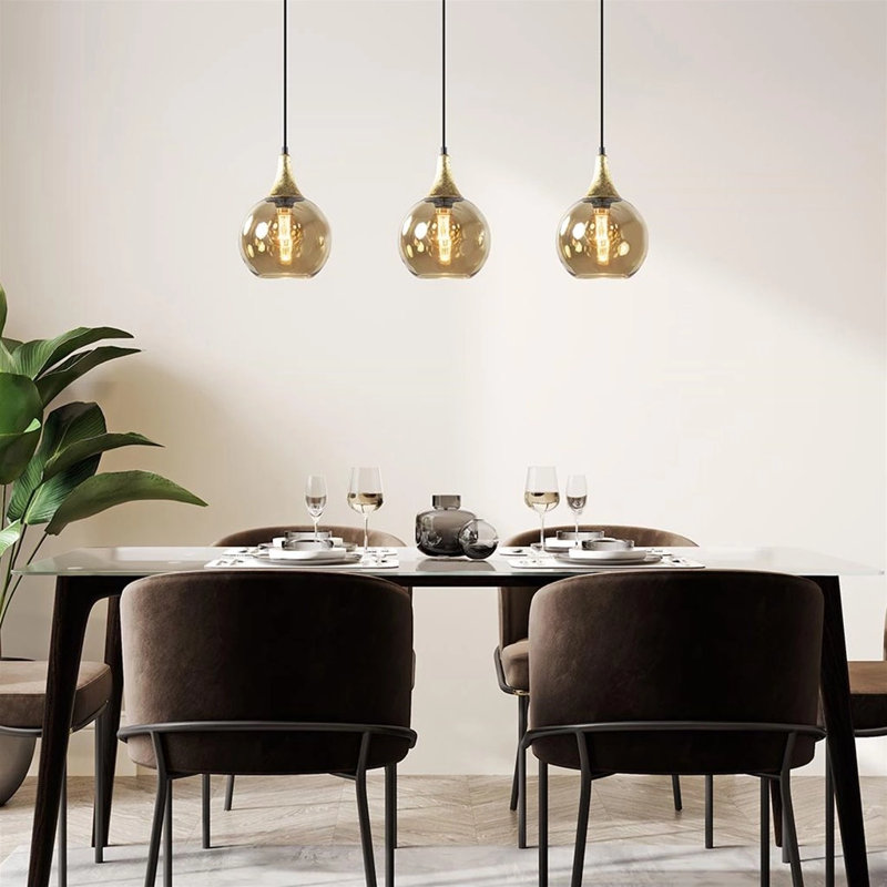 Callisto Black/gold 4-light Pendant, 3