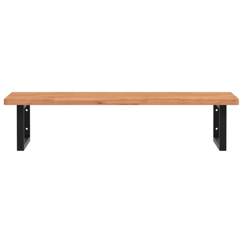 Brecklynn 100cm Solid Wood Bathroom Vanity Top, Beech/Black