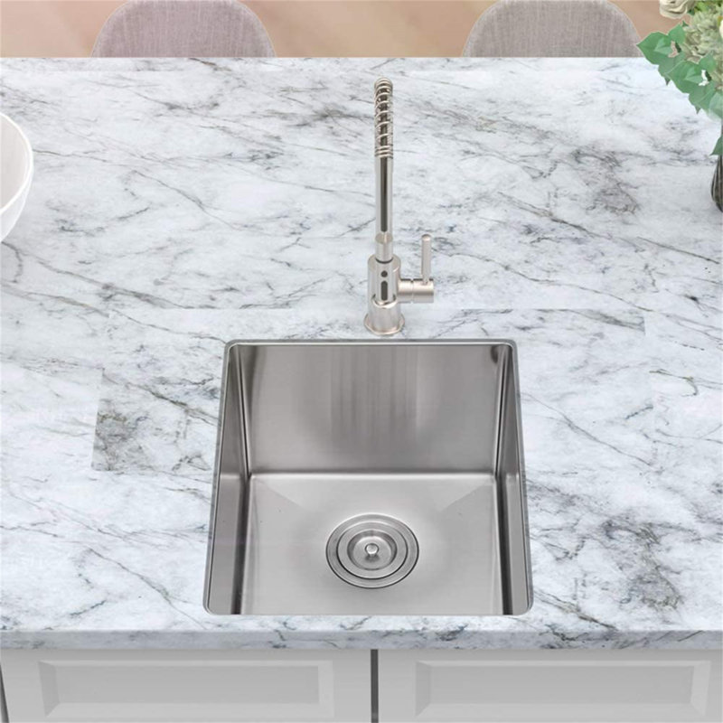 Évier de cuisine encastrable 14 po - évier de cuisine encastrable 14 po x 18 po x 9 po en acier inoxydable de calibre 16 profond 9 pouces
