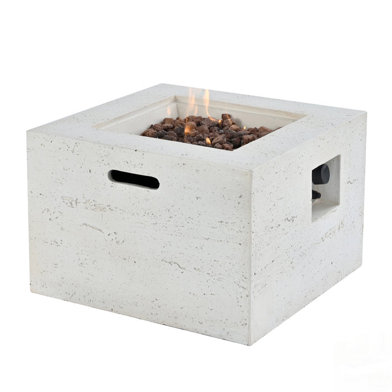 Table de foyer d'extérieur au propane légère MGO avec flamme réglable, 40 000 BTU, pierres de lave et housse de pluie pour l'extérieur