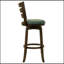 Chaise de bar pivotante en bois vert Fenster Hunter, alliant élégance, confort et durabilité pour les bars modernes