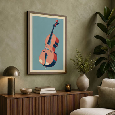 Violin in Stillness Modern - Wrapped Canvas