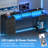 Computer Desk with Monitor Stand & Charging Station, Gaming Desk with LED Lights & Drawers-2116004836-2117043243