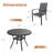 41" Round Outdoor Patio Dining Set with 4 Stackable PVC-coated polyester Chairs-2121259494