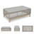 Rectangular Outdoor Coffee Table , 49.88 " W 28 " D