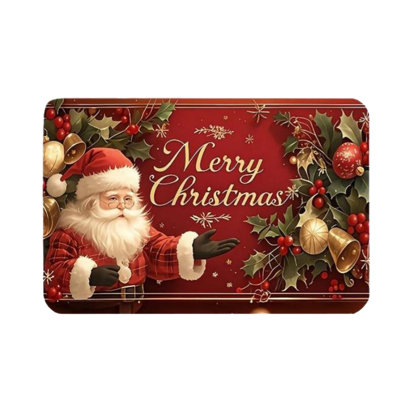  Bath Mat Rugs Christmas Entrance Door Floor Mat Hallway Floor Mat Bathroom and Toilet Absorbent Floor Mat
