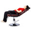 Fauteuil de coiffeur hydraulique pour salon et salon de coiffure, siège en similicuir brun