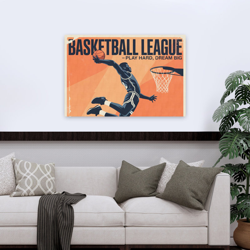 Art mural rétro rétro classique, 32" H x 48" W