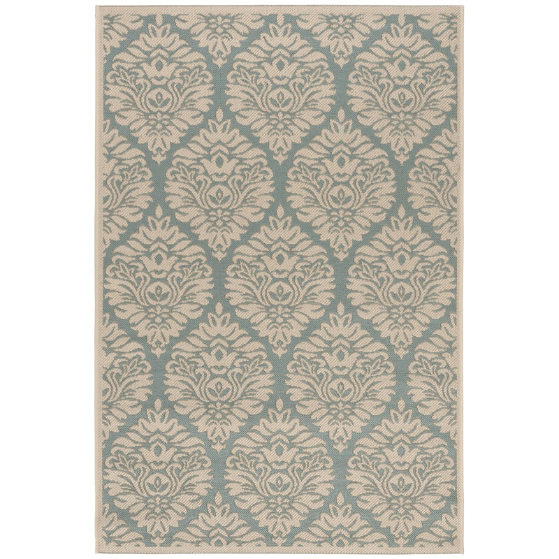 Tapis intérieur / extérieur Frankee Performance Damask, Rectangle 2 pi 2 po x 4 pi