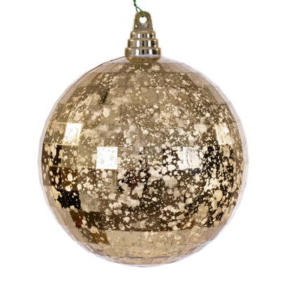 6" Mirror Mercury Ornament. It includes 2 pieces per bag.