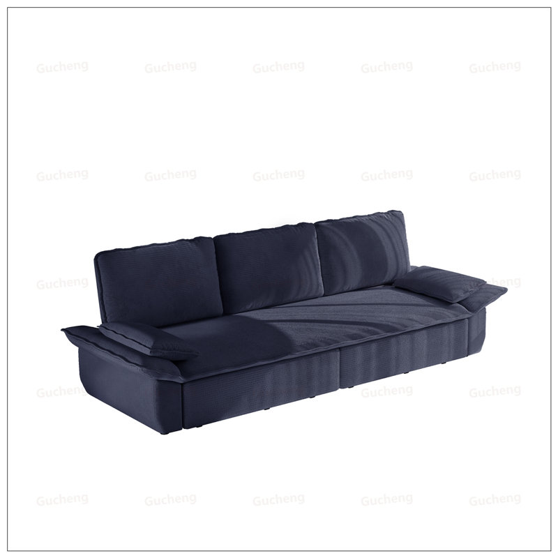 King Size Pull Out Sofa Bed, 3-In-1 Convertible Sleeper, Multi-Functional Corduroy Seating And Sleeping Solution