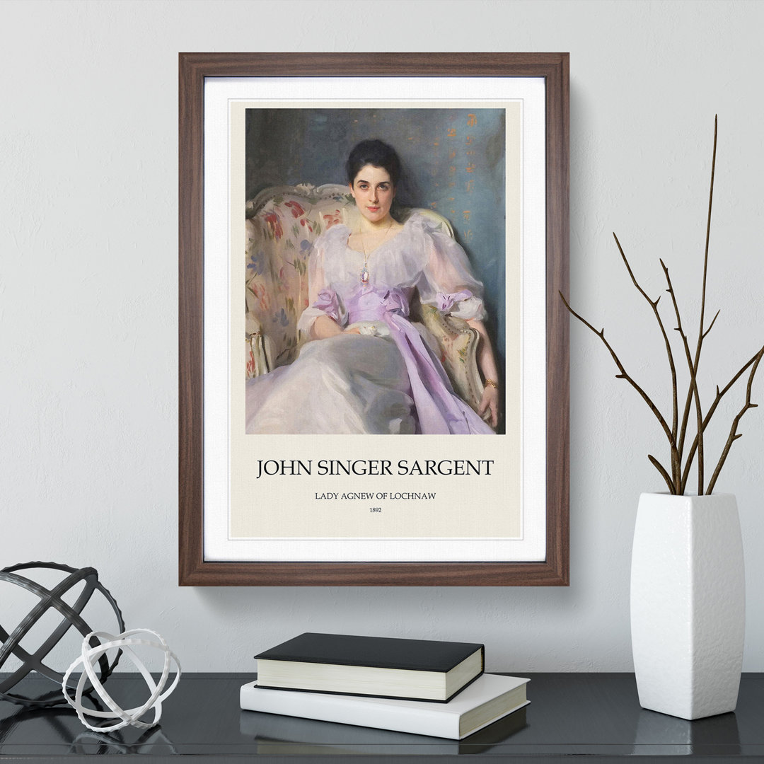 Lady Agnew of Lochnaw by John Singer Sargent - Framed Print