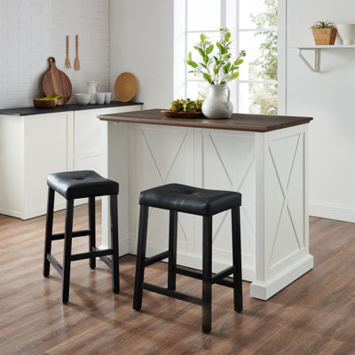 Catelaya Wood Kitchen Island Set