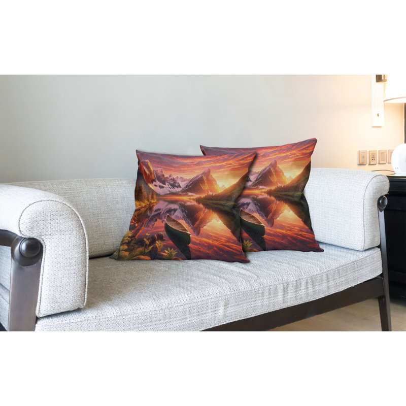 Fabric Reversible Throw Pillow, 20"H x 20"W, Square