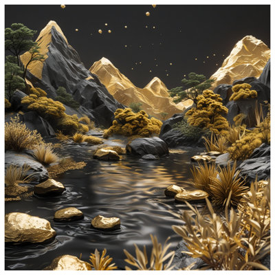 Rideaux de douche Golden Mountains