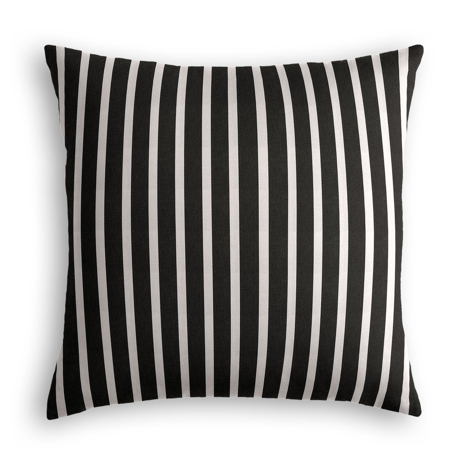 Sunbrella Shore Striped Indoor/Outdoor Throw Pillow, Black, 24" x 24" x 7"