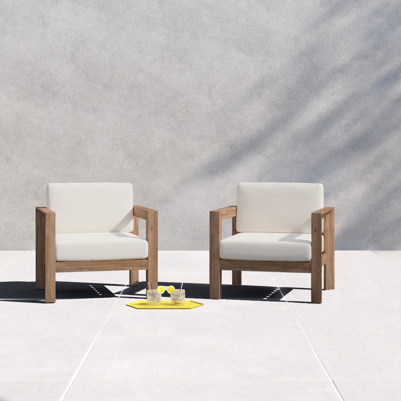Kesia Acacia Outdoor Lounge Chair