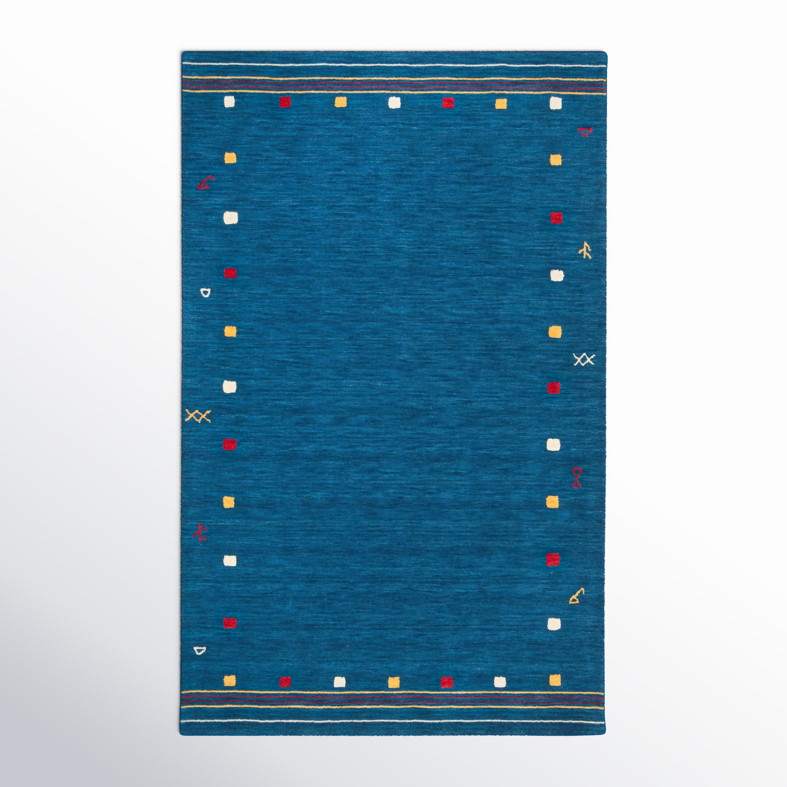 Danette Hand Loomed Wool Rug, Rectangle 5' x 8'
