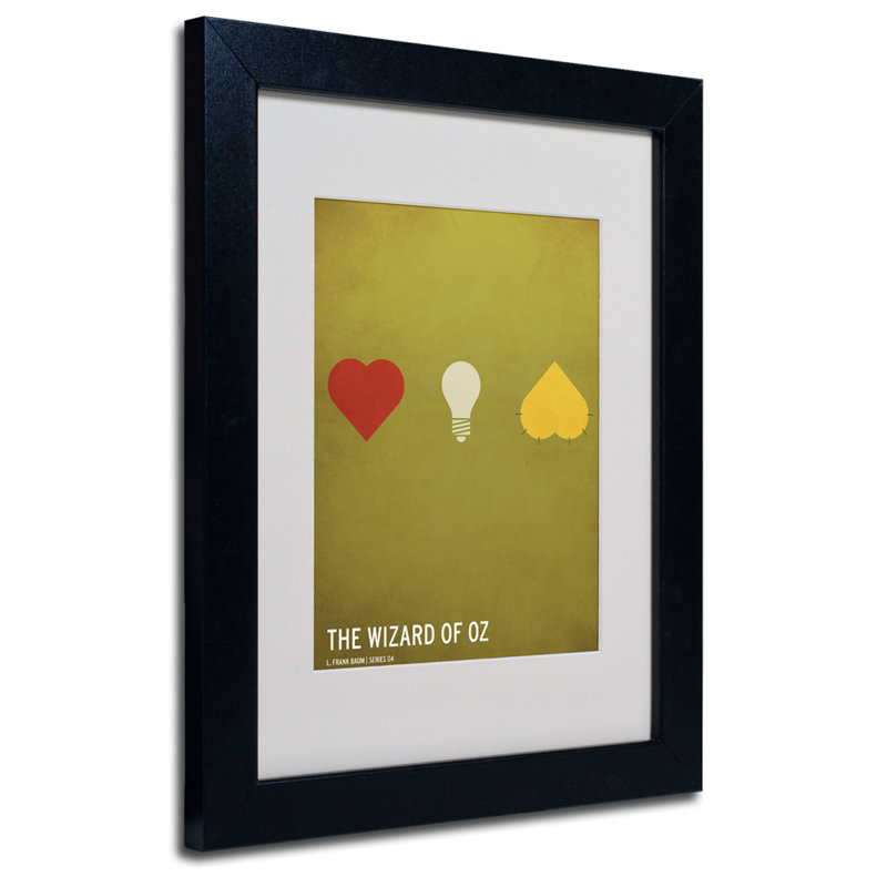 « wizard of oz », impression sur toile encadrée, H 14 po x l 11 po x P 0,5 po, Cadre noir