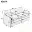 Causeuse rembourrée avec coussin moelleux-1583148763