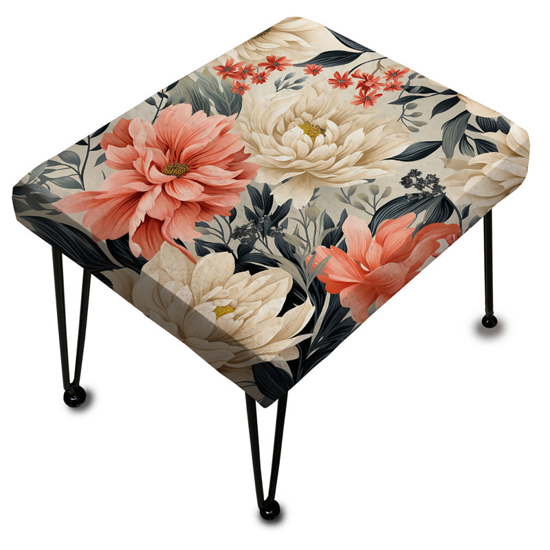 Floral Botanical Marvel Delight - Repose-pieds rectangulaire floral