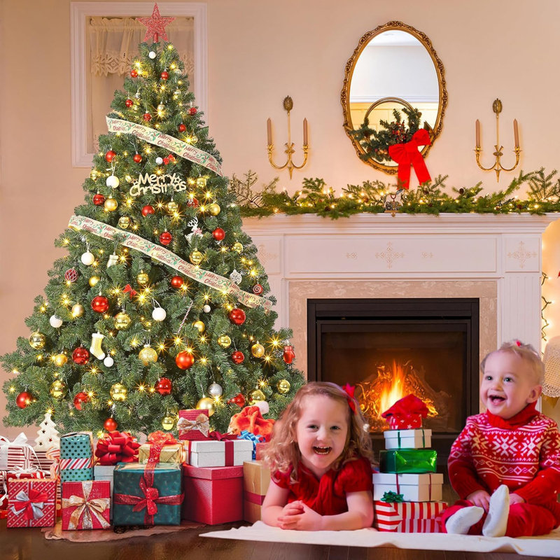 Lighted Artificial Christmas Tree, 3.5' H