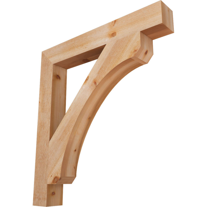 6"W x 44"D x 48"H Legacy Block Rough Sawn Bracket, Western Red Cedar, Western Red Cedar, 48" H x 6" W x 44" D