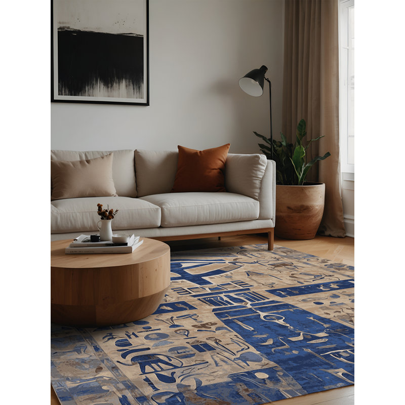 Tapis gris lavable à la machine, Carré 7 pi