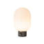 Lampe de table rechargeable moderne sans cordon en verre opale avec DEL intégrée