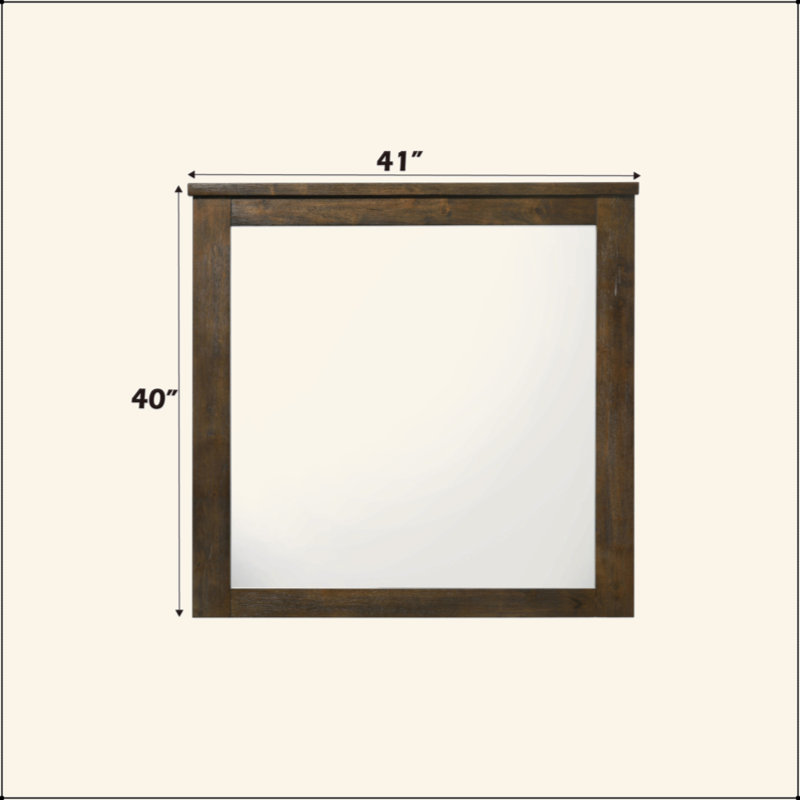 Oak Finish Mirror