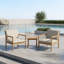 Ensemble de fauteuils club d'extérieur en bois d'acacia 2 pièces Modern
