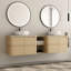  Ensemble de meuble-lavabo double 72 po avec plateau en pierre reconstituée Eaton-710271485-709929888