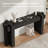 Modern Entryway Console Table, Geometric Minimalism Entrance Sofa Table, 70.9-Inch, for Entryway, Hallway, Living Room, Black-954249505
