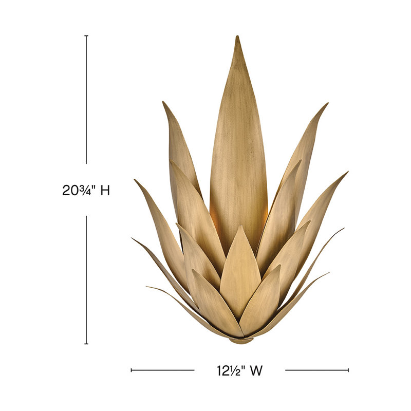 Agave 2 - Light Flush Mounted Sconce, Bronze