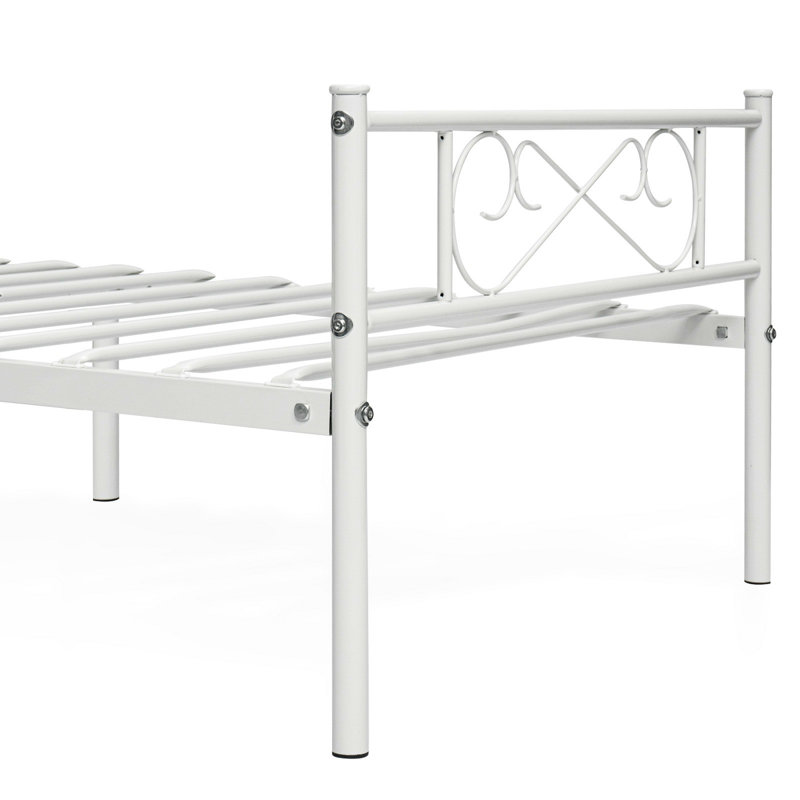 Base de lit en acier 35 po Bertraut, Blanc