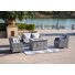 Ensemble de conversation en osier / rotin pour 4 personnes avec coussins Alseepa